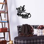 Wallity Work Hard Travel Harder Escultura de pared en Negro